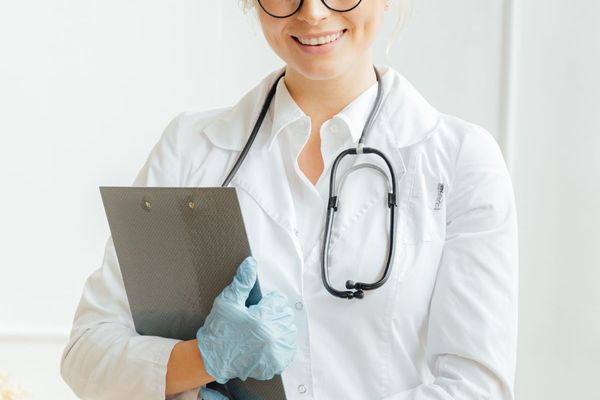 Medical stethoscope and clipboard